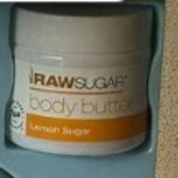 Raw Sugar Organic Vegan Lemon Sugar Trial Size Body Butter 2 Oz. Raw Sugar New - Picture 2 of 2